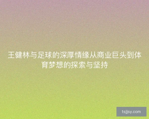 王健林与足球的深厚情缘从商业巨头到体育梦想的探索与坚持